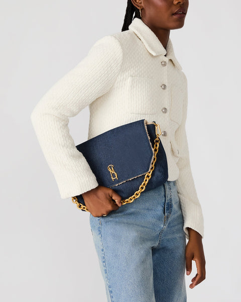 סטיב מאד - תיק צד לנשים BAMORA בכחול ג'ינס