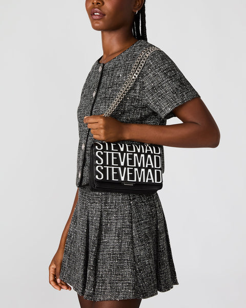 סטיב מאד - תיק צד לנשים BCARBON בשחור לבן