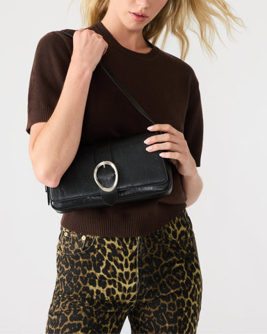 תיק יד לנשים BCELENA בשחור כסוף