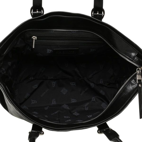 סטיב מאד - תיק יד גדול לנשים BCHARLIN בשחור כסוף