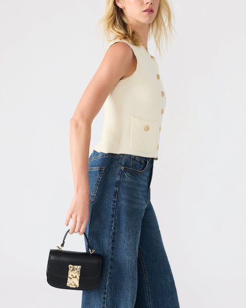 סטיב מאד - תיק צד לנשים BINQUE בשחור זהב