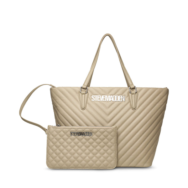 סטיב מאד - תיק יד גדול לנשים BJUDE-2 בבז' כסוף