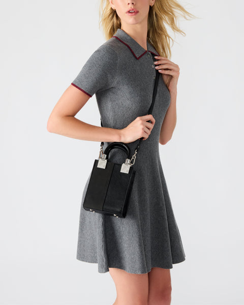 סטיב מאד - תיק צד לנשים BKATTY בשחור כסוף