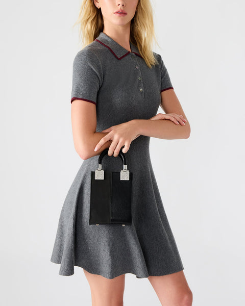 סטיב מאד - תיק צד לנשים BKATTY בשחור כסוף