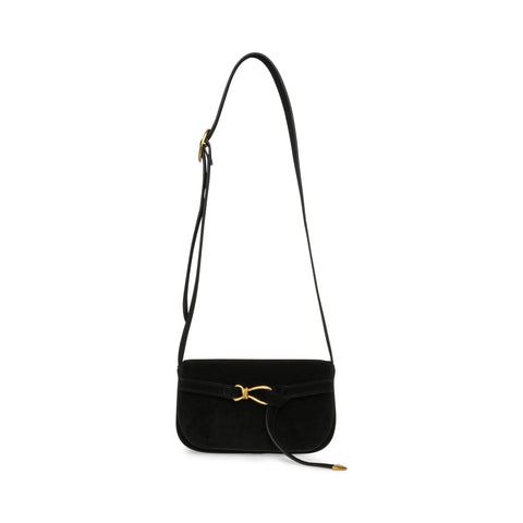 תיק צד זמש לנשים BKLARE בשחור זהב