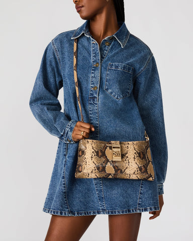 תיק צד לנשים BLOULI בבז' מנוחש