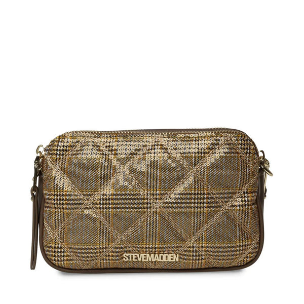 סטיב מאד - תיק צד לנשים BMARVI-F בחום משובץ