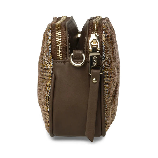 סטיב מאד - תיק צד לנשים BMARVI-F בחום משובץ