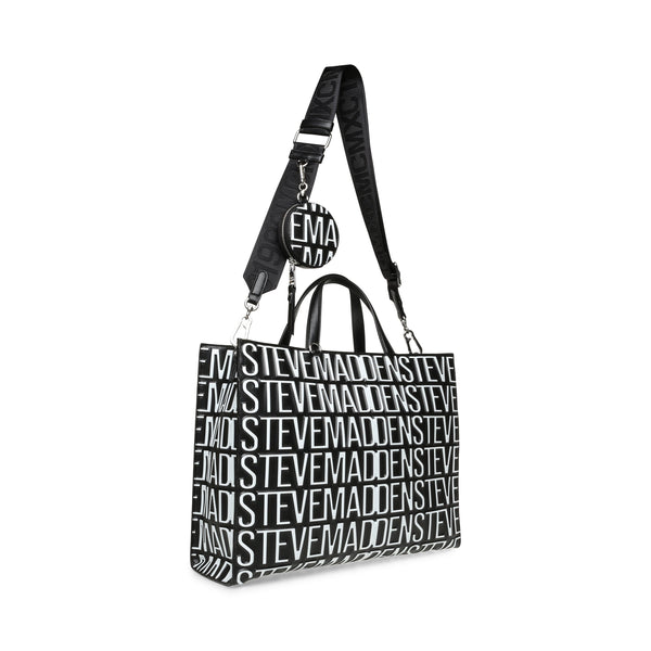 סטיב מאד - תיק יד גדול לנשים BPHANTOM בשחור לבן