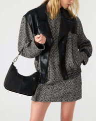 תיק צד לנשים BSHI בשחור כסוף