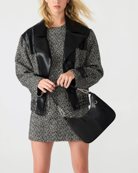 סטיב מאד - תיק צד לנשים BSHI בשחור כסוף