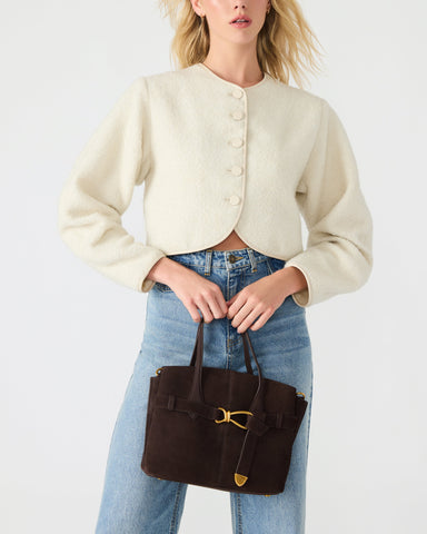 תיק צד זמש לנשים BSOOKIE בחום