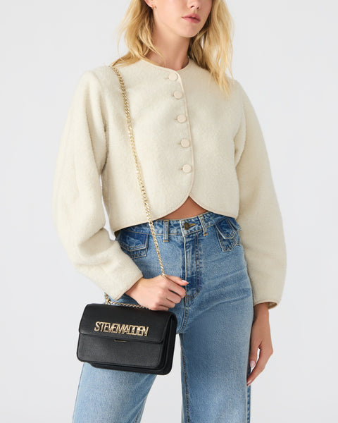 סטיב מאד - תיק צד לנשים BSTAKES-2 בשחור זהב