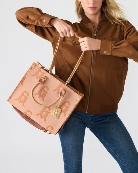 סטיב מאד - תיק יד לנשים BSTILO-X בגוון פודרה משולב