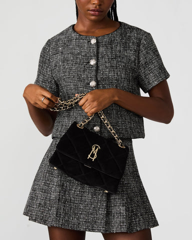 תיק צד לנשים BVOLT-S בשחור זהב