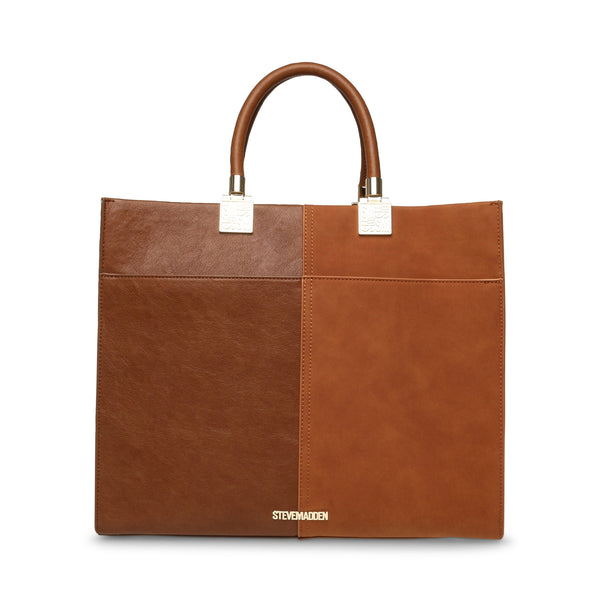 סטיב מאד - תיק יד גדול לנשים BCHLOEY חום זהב