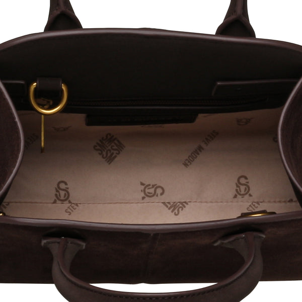 סטיב מאד - תיק יד זמש בינוני לנשים BSPICED בחום זהב