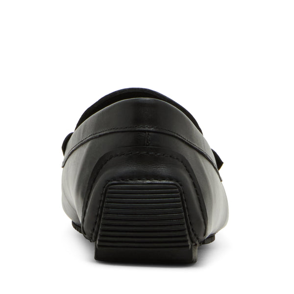 סטיב מאד - נעלי מוקסין מעור לגברים EZEKIEL בשחור