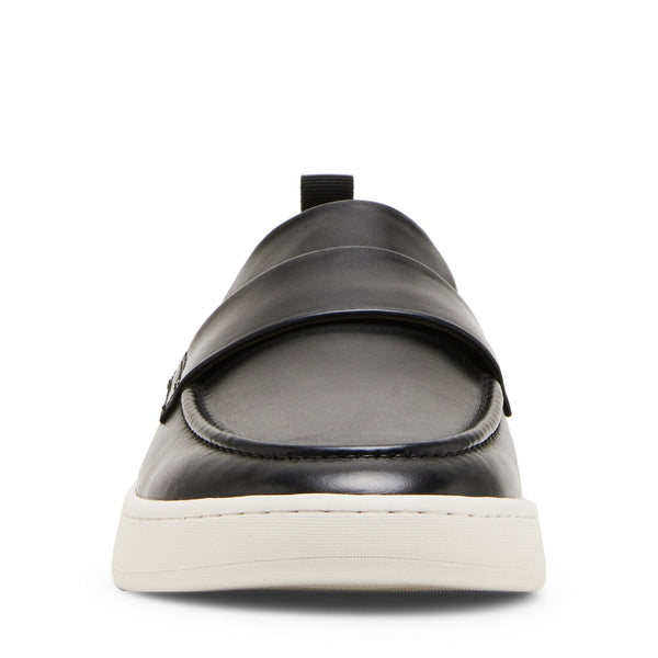 סטיב מאד - נעלי מוקסין מעור לגברים HANNSON בשחור