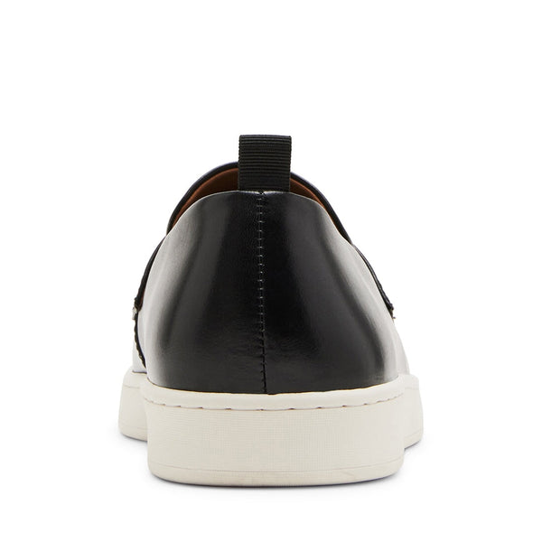 סטיב מאד - נעלי מוקסין מעור לגברים HANNSON בשחור