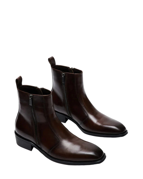 סטיב מאד - מגפיים מעור לגברים HAYNES-N בחום