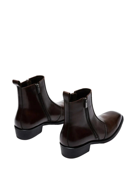 סטיב מאד - מגפיים מעור לגברים HAYNES-N בחום