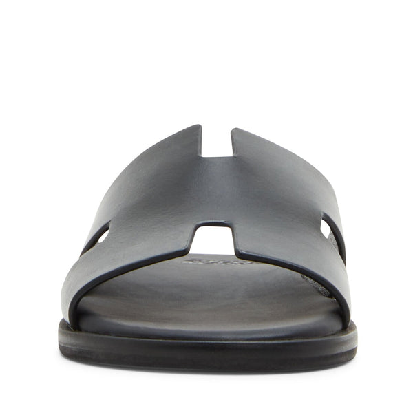 סטיב מאד - כפכפים מעור לגברים LEON בשחור