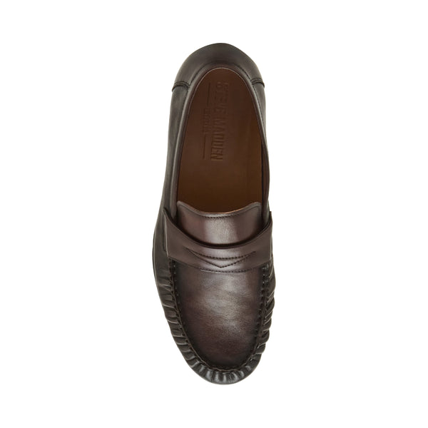 סטיב מאד - נעלי מוקסין מעור לגברים PASSAGE בחום