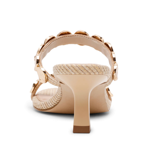 סטיב מאד - סנדלי עקב בינוני ANNIKA בגוון קרם