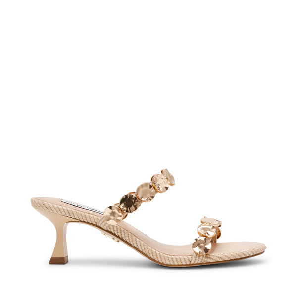 סטיב מאד - סנדלי עקב בינוני ANNIKA בגוון קרם