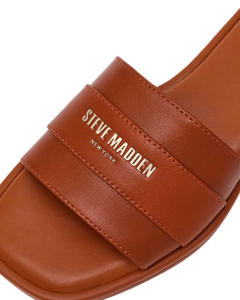 סטיב מאד - כפכפי עור שטוחים לנשים ASHTEN בקאמל