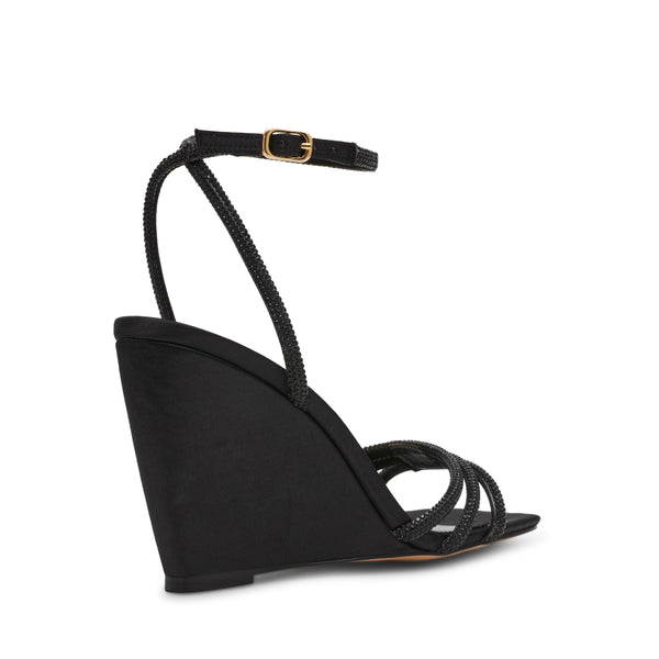 סטיב מאד - סנדלי פלטפורמה AUBRI בשחור משובץ