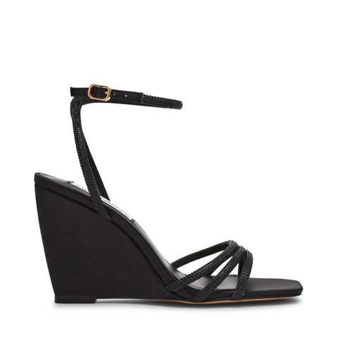 סנדלי פלטפורמה AUBRI בשחור משובץ