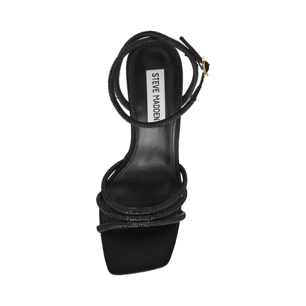 סטיב מאד - סנדלי פלטפורמה AUBRI בשחור משובץ