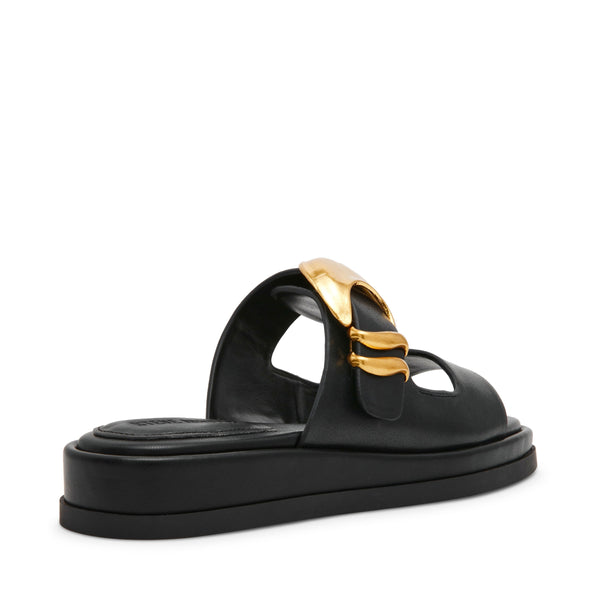 סטיב מאד - כפכפי סלייד מעור לנשים BAY-RIDGE בשחור