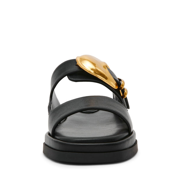 סטיב מאד - כפכפי סלייד מעור לנשים BAY-RIDGE בשחור