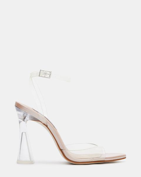 סטיב מאד - סנדלי עקב לנשים BEKI-C בשקוף