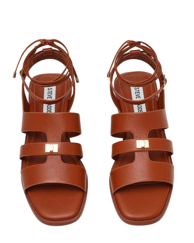 סנדלי קשירה מעור לנשים BELLEVUE בקאמל