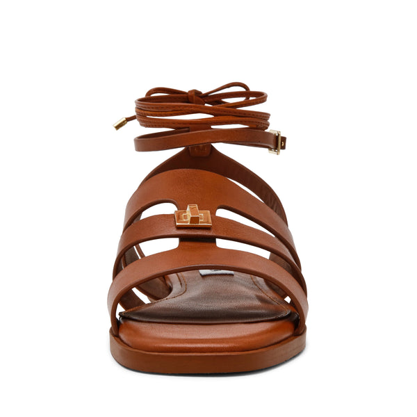 סטיב מאד - סנדלי קשירה מעור לנשים BELLEVUE בקאמל