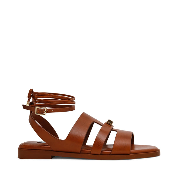 סטיב מאד - סנדלי קשירה מעור לנשים BELLEVUE בקאמל