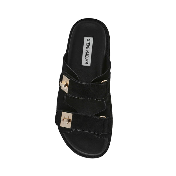 סטיב מאד - כפכפים לנשים BIGSCHMONA בשחור זמש