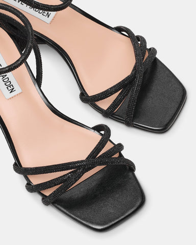 סנדלי עקב נמוך CERENA בשחור משובץ