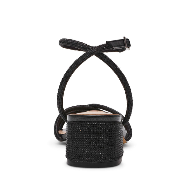 סטיב מאד - סנדלי עקב נמוך CERENA בשחור משובץ