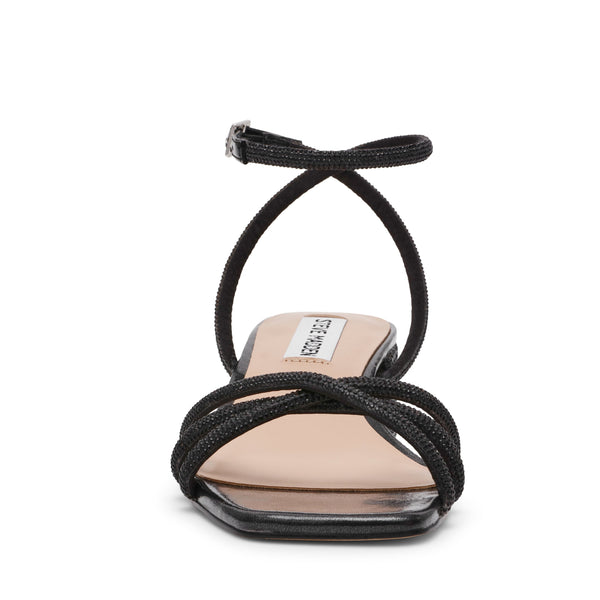 סטיב מאד - סנדלי עקב נמוך CERENA בשחור משובץ