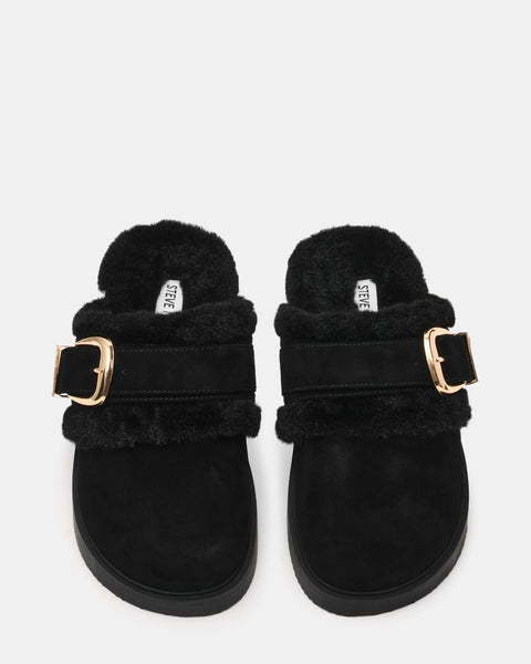 סטיב מאד - כפכפי קלוגס מזמש COZY-UP בשחור