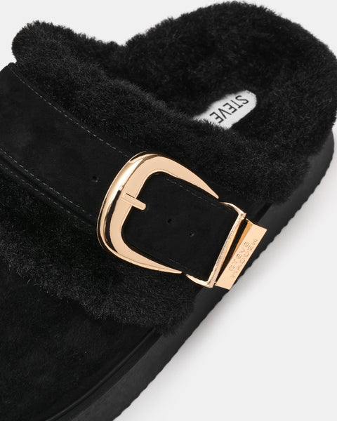 סטיב מאד - כפכפי קלוגס מזמש COZY-UP בשחור