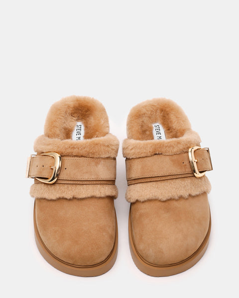 סטיב מאד - כפכפי קלוגס מזמש COZY-UP בקאמל