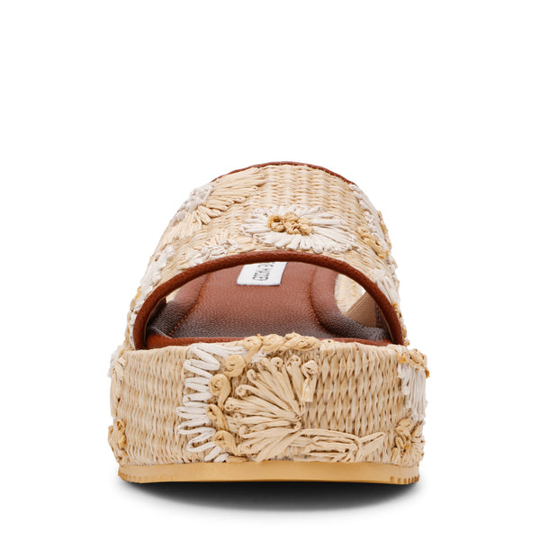 סטיב מאד - כפכפי פלטפורמה DECOR-EMB בגוון טבעי