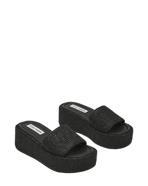 סטיב מאד - כפכפי פלטפורמה DECOR בשחור