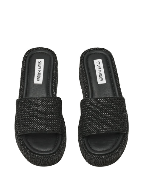 סטיב מאד - כפכפי פלטפורמה DECOR בשחור